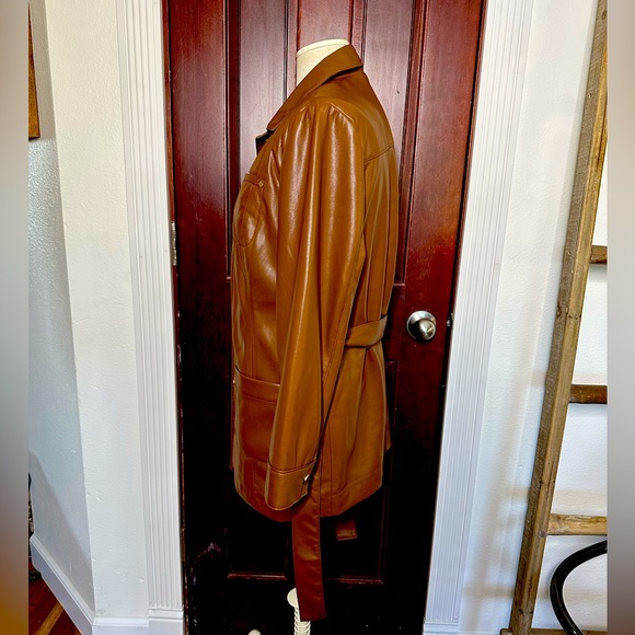 Chicos, vintage 70s inspired FAUX leather coat Love love love! - Picture 2 of 7